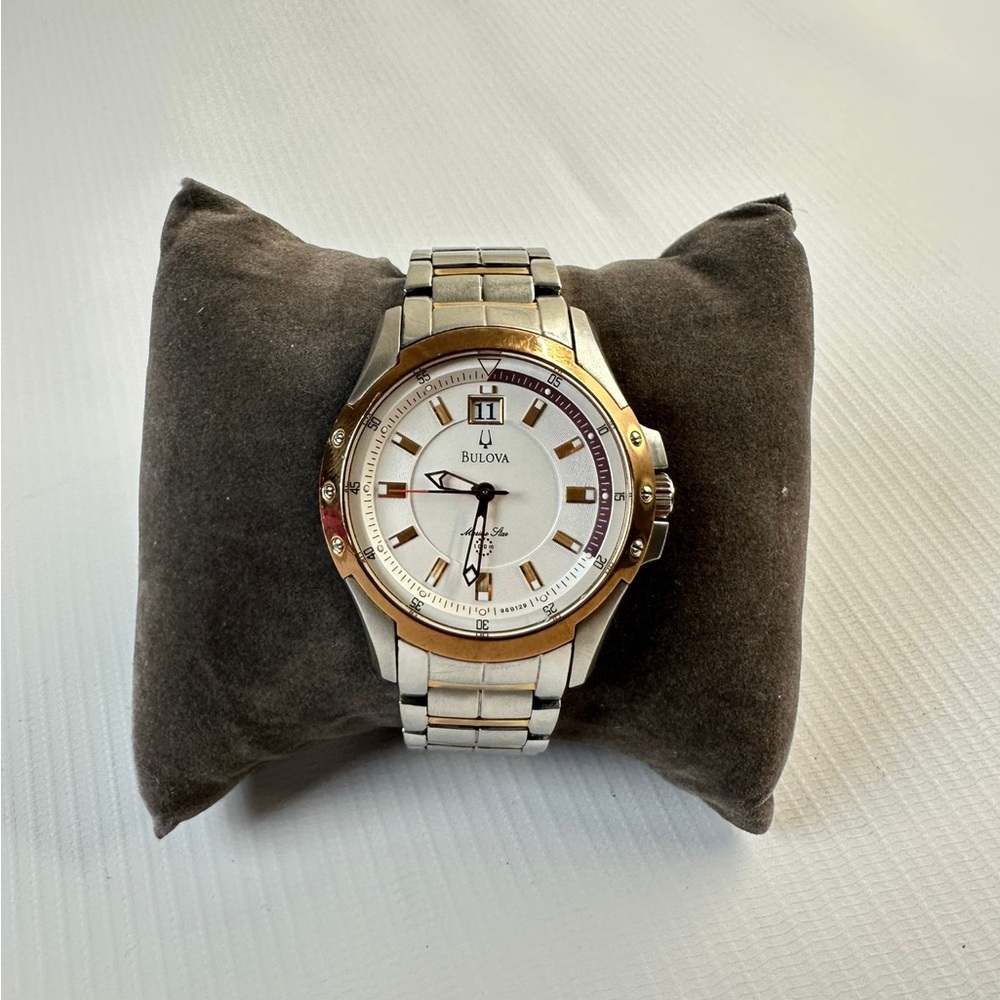 Bulova Marine Star Two-Tone Silver and Gold Watch